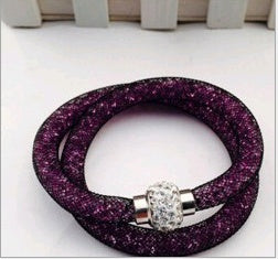 Mesh crystal bracelet