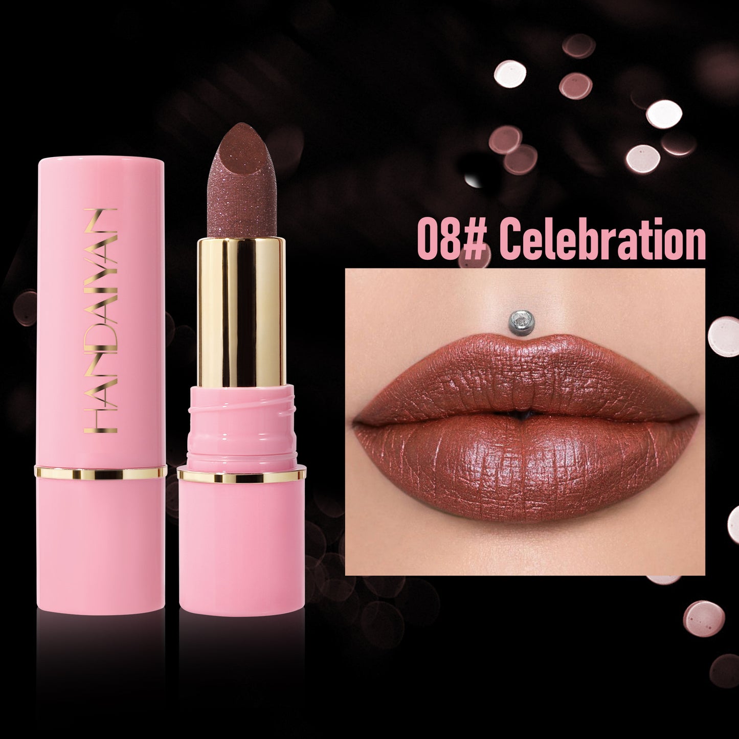 Pearlescent Lipstick 8 Colors Nourishing Moisturizing