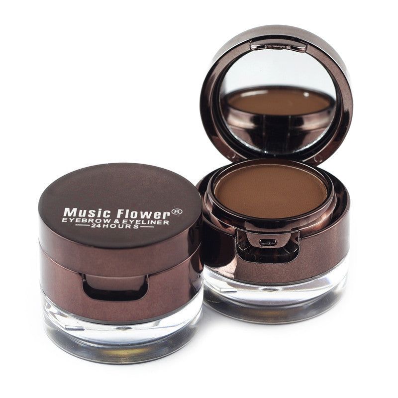 Music Flower Brown Black Gel Eyeliner Eyebrow Powder
