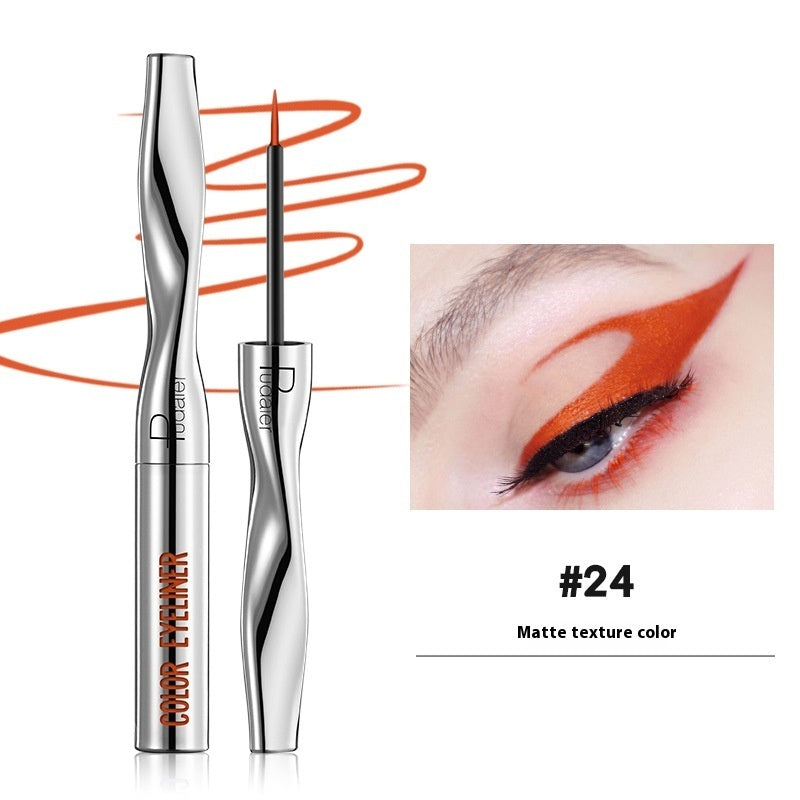 Color Eyeliner Makeup Waterproof Quick-drying Very Fine 24 Colors