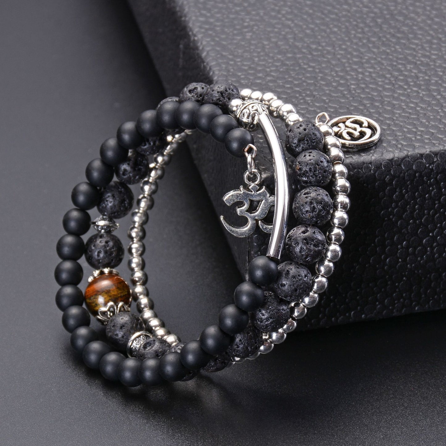Energy Volcanic Stone Lava Stone Winding Bracelet