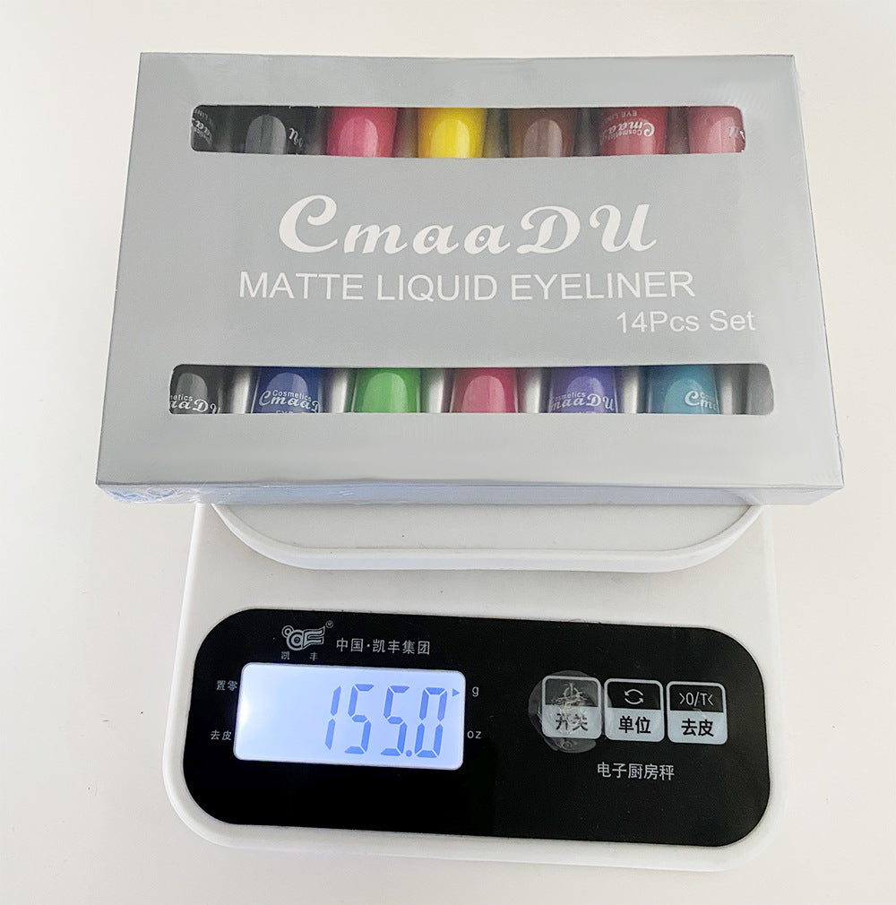Matte Quick-drying 14 Colors Liquid Eyeliner Suit