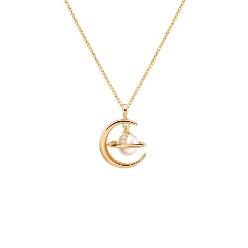 Women's Planet Necklace Niche Design Temperament Saturn Clavicle Chain Versatile