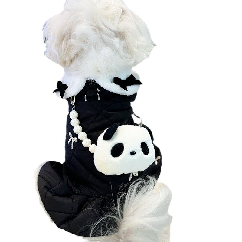 Pet Dog Cat Clothes Cotton-padded Clothes Traction Clothes