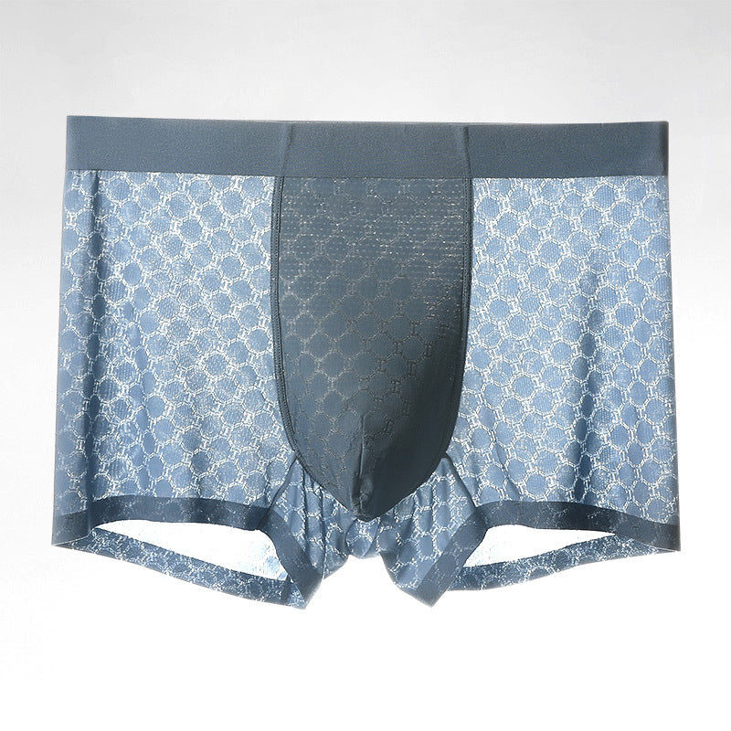 Fashion Personality Ice Silk Underwear Men's Boxers