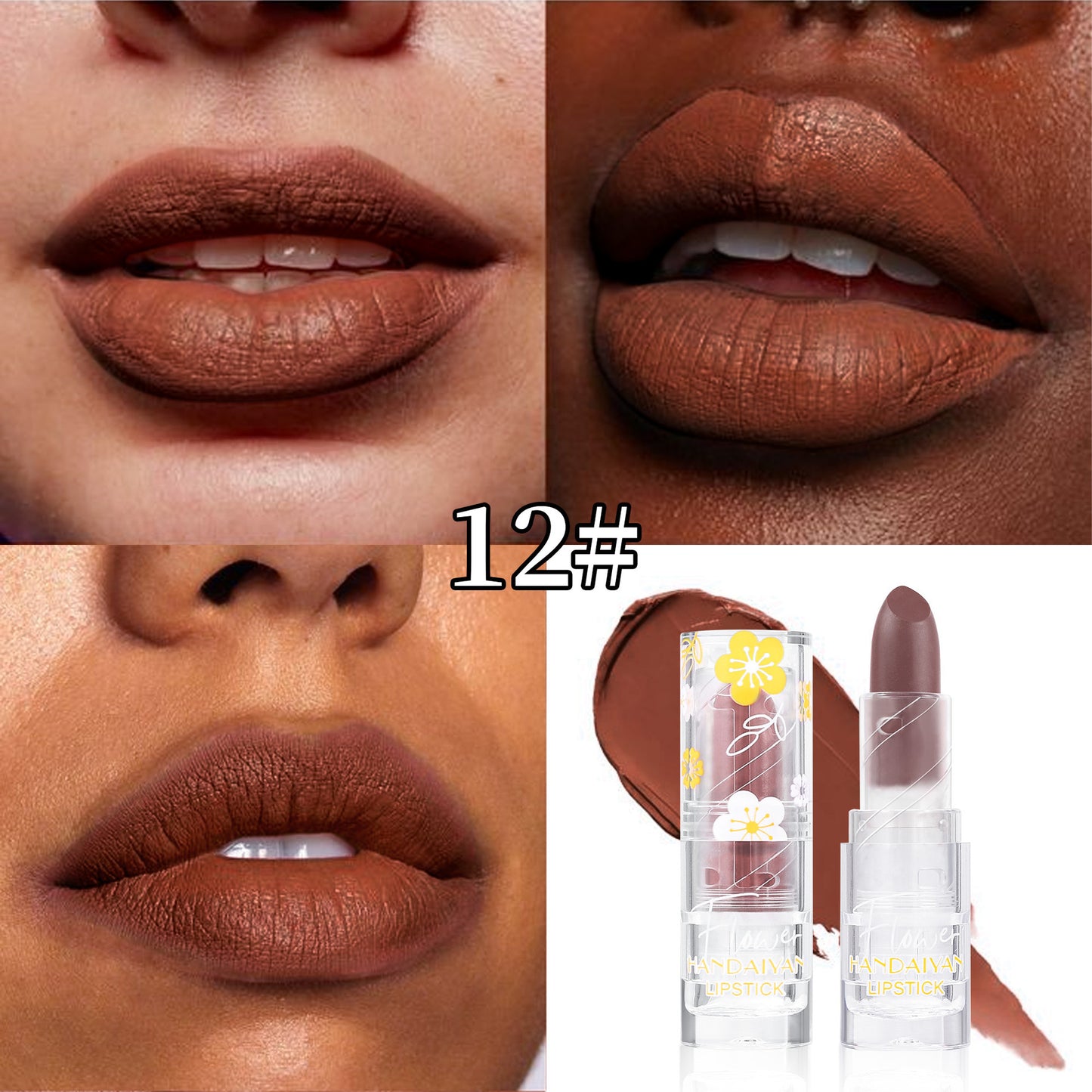 Matte Lipstick 12 Colors Handaiyan Makeup Matte Waterproof