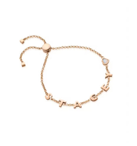 Custom Name Bracelet Stainless Steel Adjustable