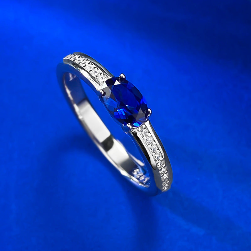 S925 Silver New Sapphire Ring For Women