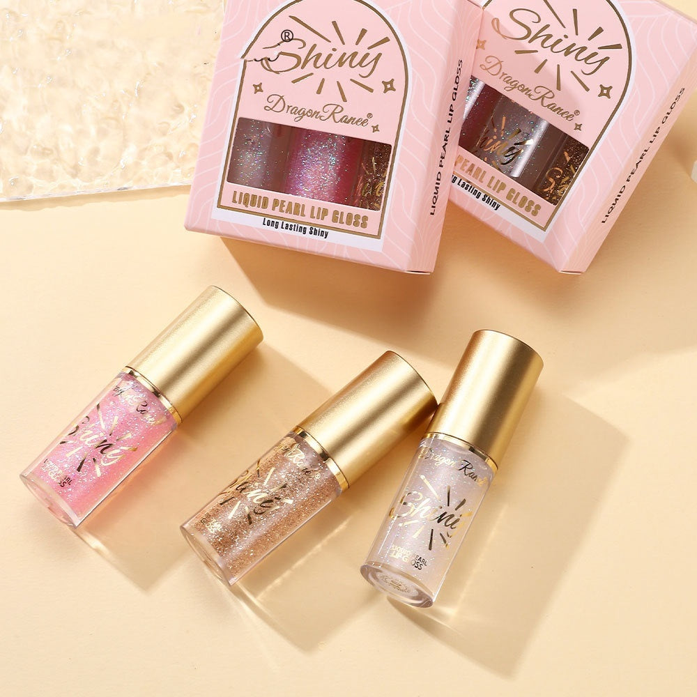 Big Brush Mirror Pearlescent Three Lip Gloss Suit