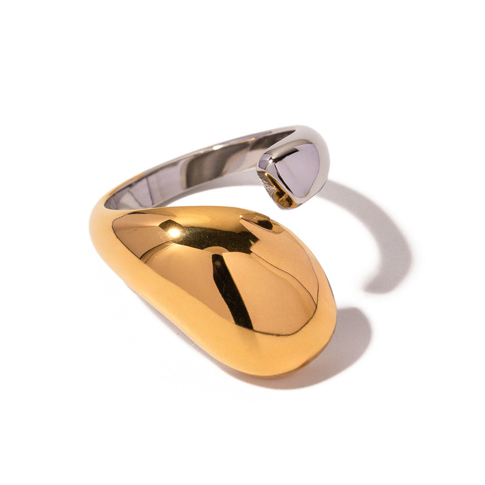 18K Electroplated Titanium Steel Ring For Women