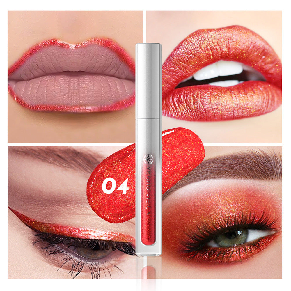 8 Colors  Lip Gloss Not Easy To Stick Cup Eye Shadow