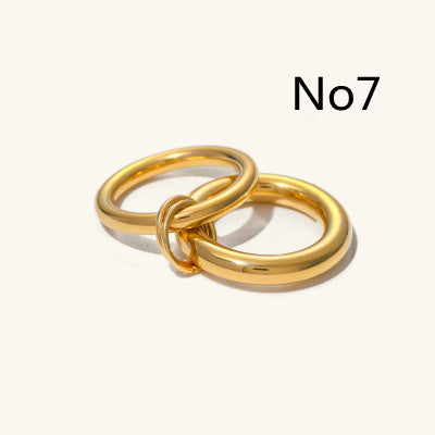 Mikayla Stacked Freshwater Pearl Ring