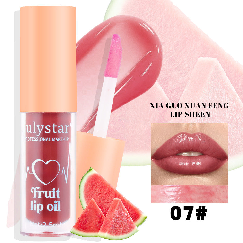 20 Colors Fruit Lip Lacquer Water Light Transparent Moisturizing