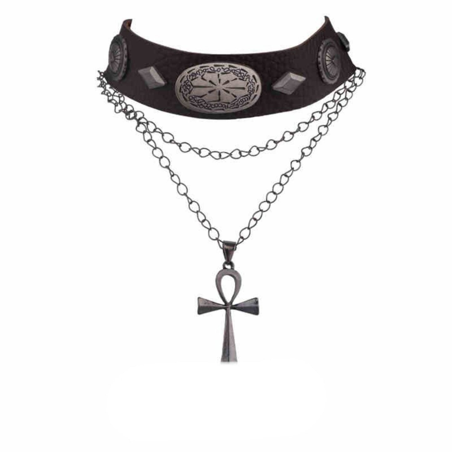 Retro Punk Style Cross Necklace