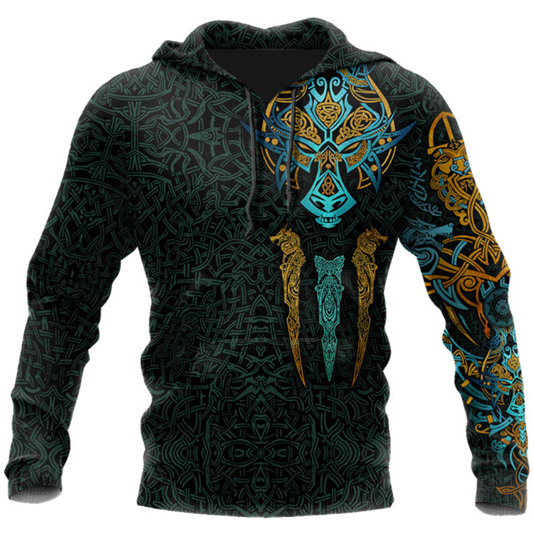 Hoodies For Men Cool Animal Print Street Trend