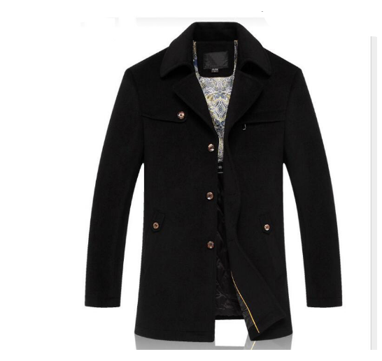 Men Coat Long Casual Fashion Thickening