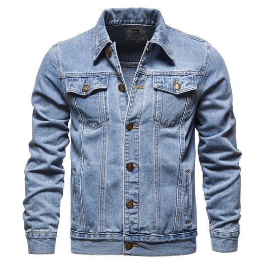 Jacket Men Casual Blue Lapel Jeans Jackets Qualit