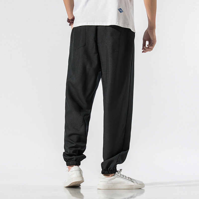 Japanese linen beam pants men