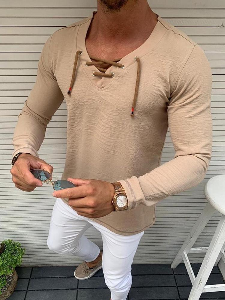 Solid Color Short-Sleeved T-Shirt Tops Compassionate Men