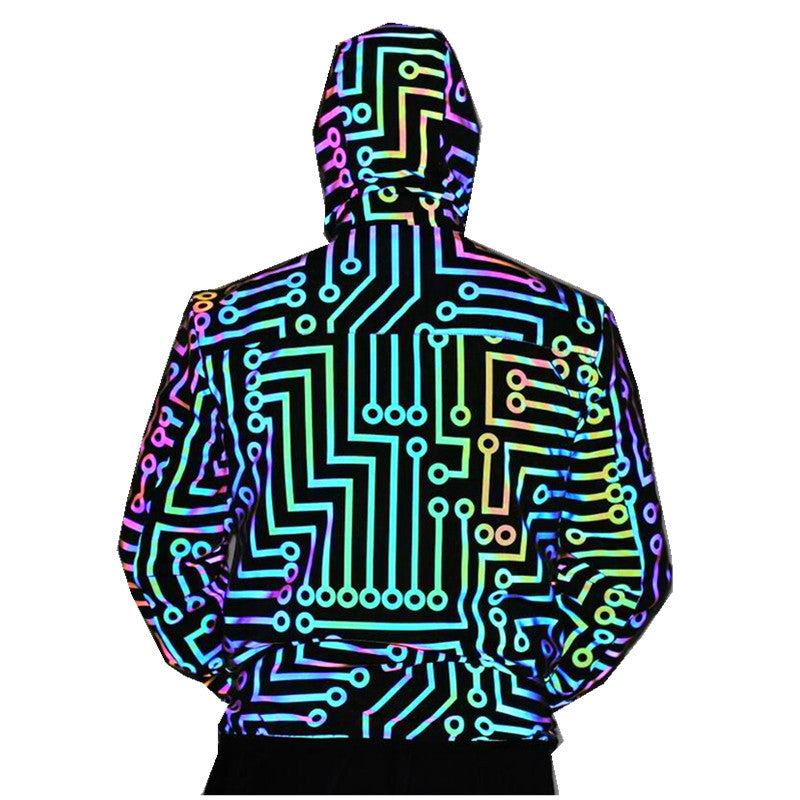 Men And Women Colorful Reflective Jacket