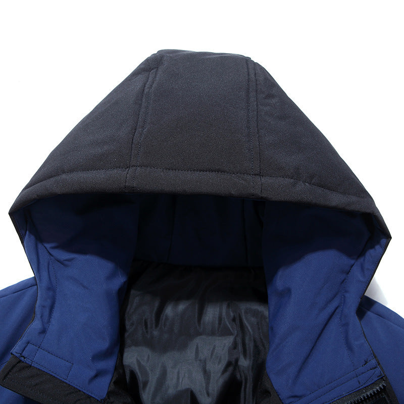 Men's Hooded Outdoor Thick Warm Cotton Coat