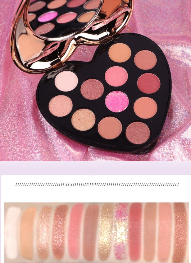 Heart-Shaped 12 Color Eyeshadow Palette