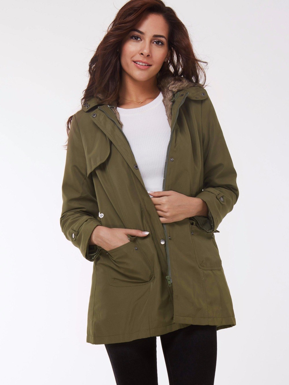 Casual Ladies Basic Coat jaqueta feminina jacket Warm Long Sleeve women parkas cotton Women Winter Jacket