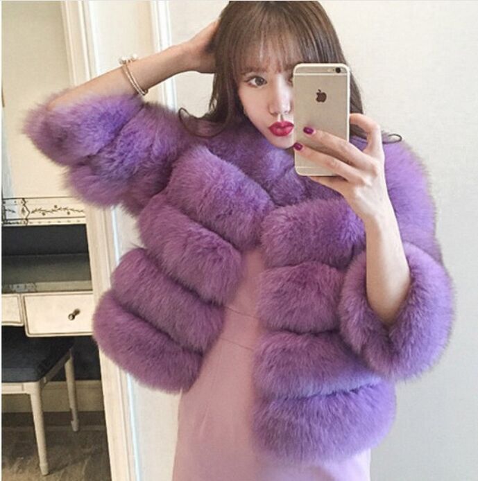 FAUX Fur Coat Elegant Thick Warm Outerwear Fake Fur Jacket Chaquetas Mujer