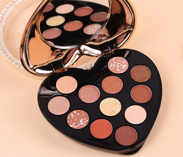 Heart-Shaped 12 Color Eyeshadow Palette