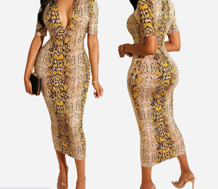 Plus Size European And Beautiful Print Dress