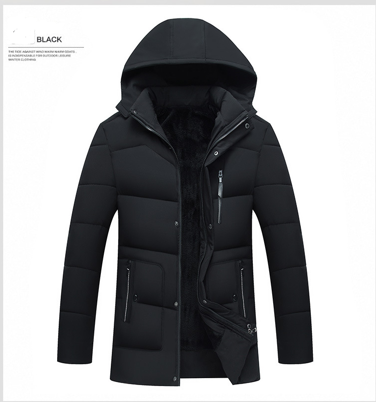 Cotton coat warm thick cotton coat men's cotton hooded jacket