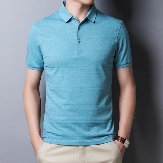 Lapel ice silk polo shirt