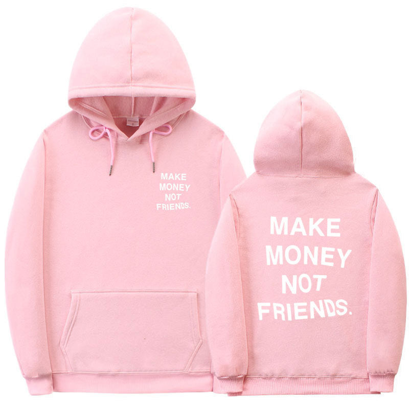 Letter printed Hoodie men's and women's fleece hoodies