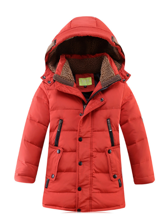 -30 Degree Children's Winter Jackets Big Boys Warm Winter Down Coat Thickening Outerwear