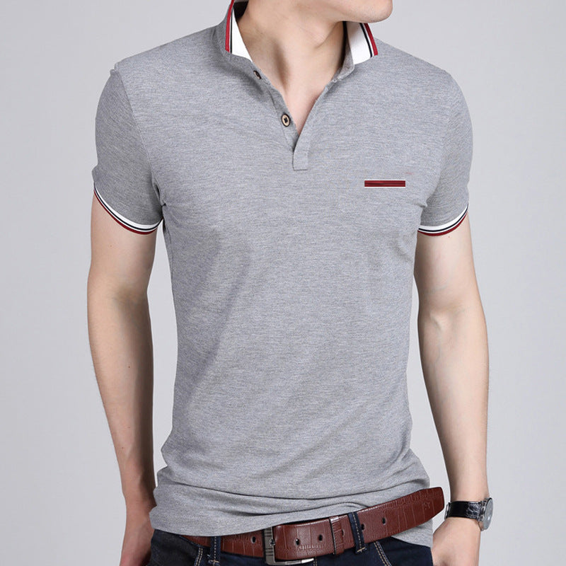 Lapel short sleeve T-shirt men