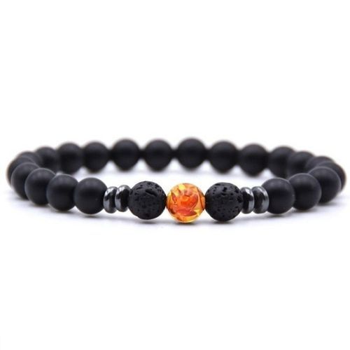 Weathered stone female energy yoga bracelet