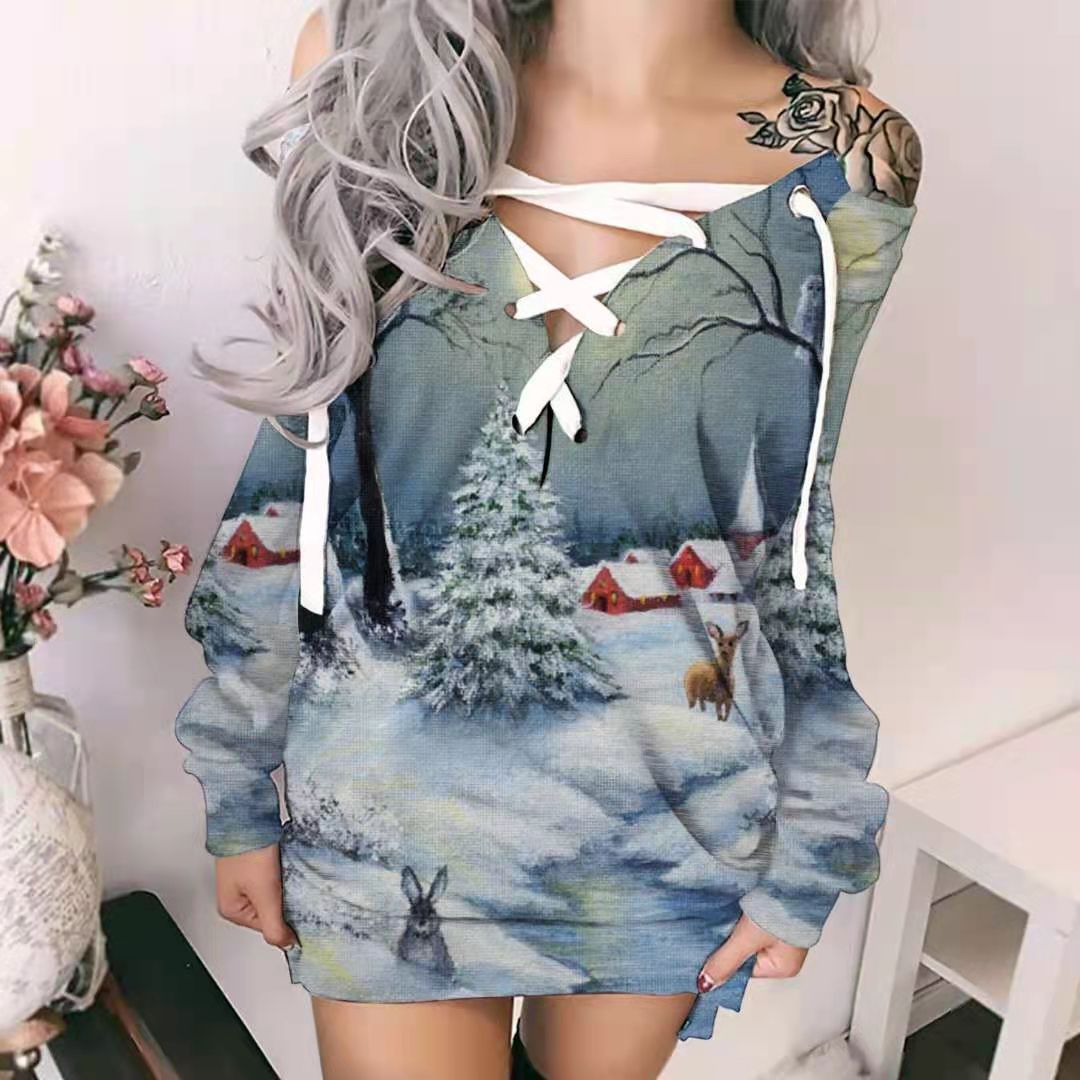 Autumn And Winter Christmas Long Sleeved Sweater Women