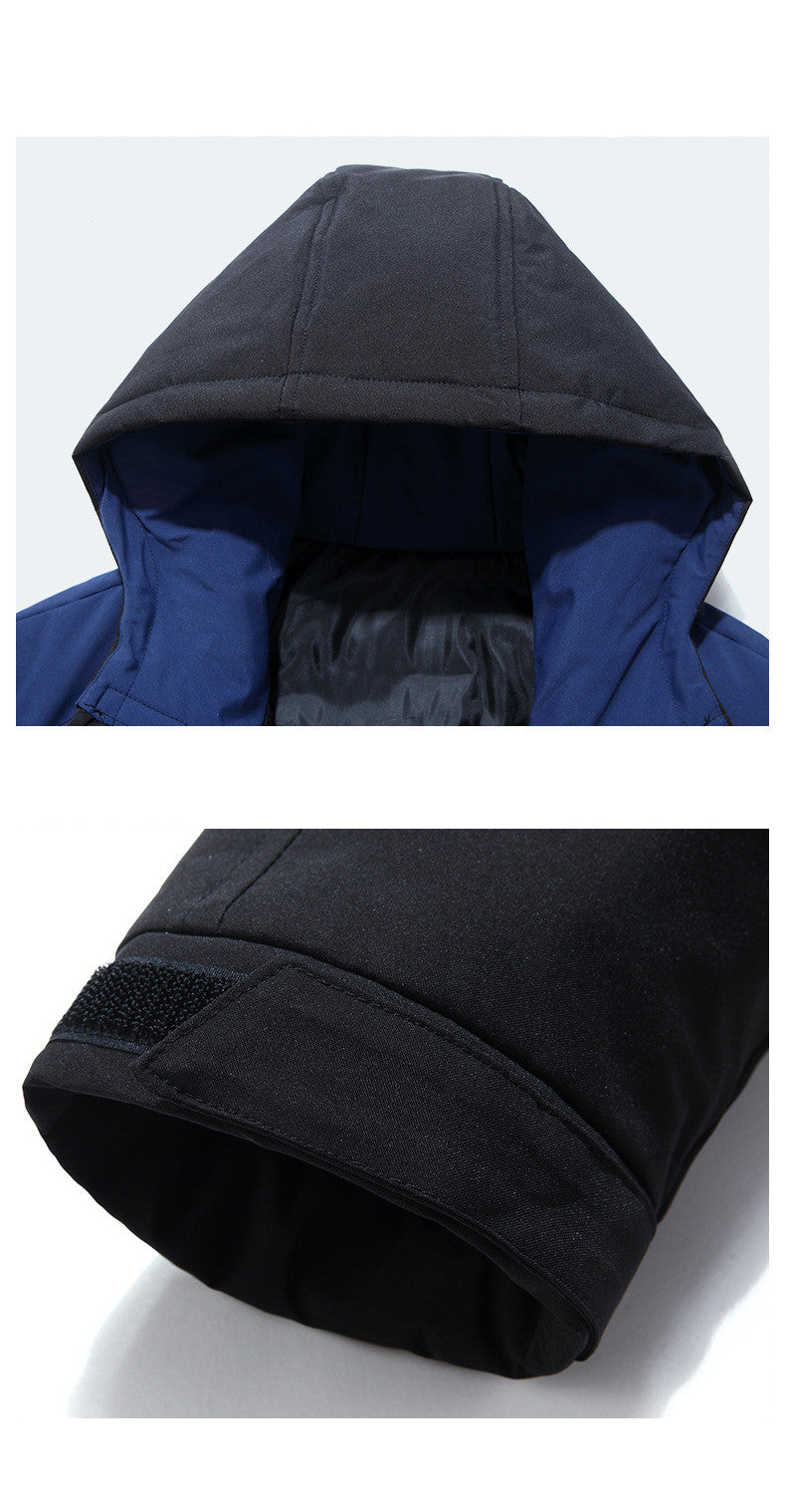 Men's Hooded Outdoor Thick Warm Cotton Coat