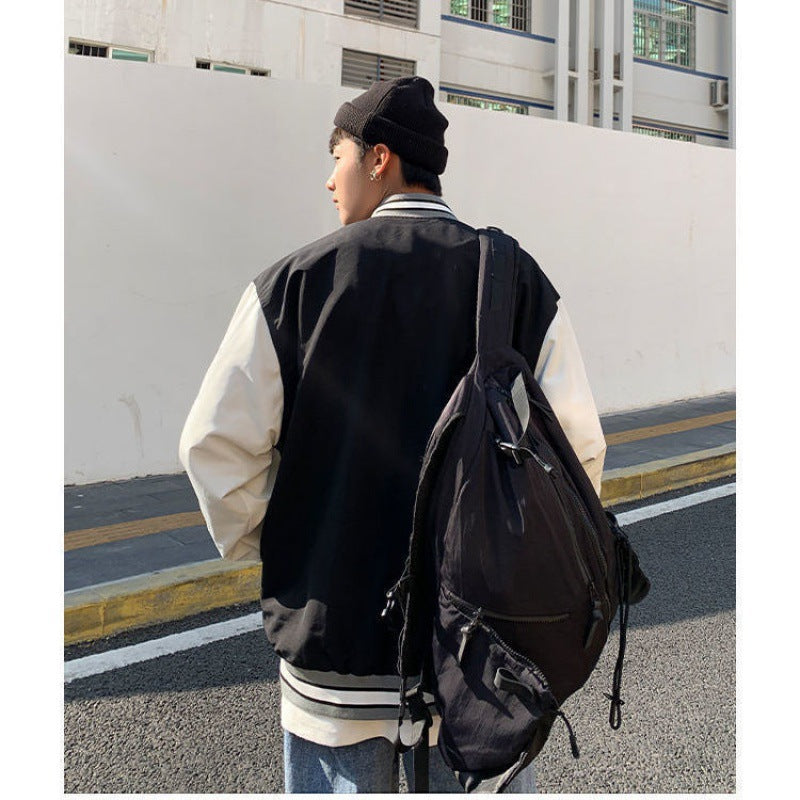 Japanese Baseball Uniform Jacket Men Loose