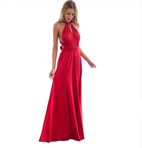 Women Bandage Convertible Boho Maxi Dress