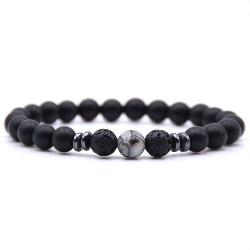 Weathered stone female energy yoga bracelet