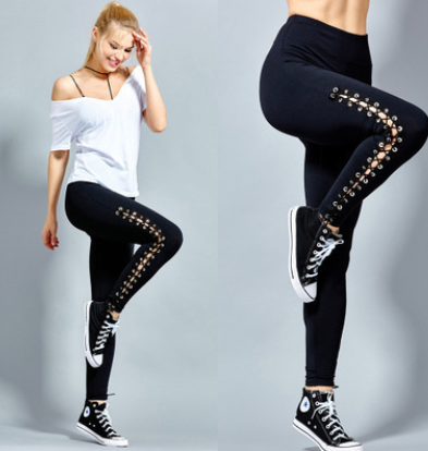 Stretchy  Plus Size Ripped Leggings