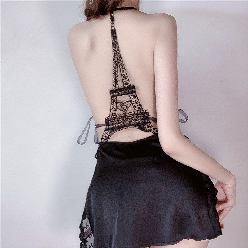 Lace Embroidery Strappy Pajamas Women Suspender Nightdress