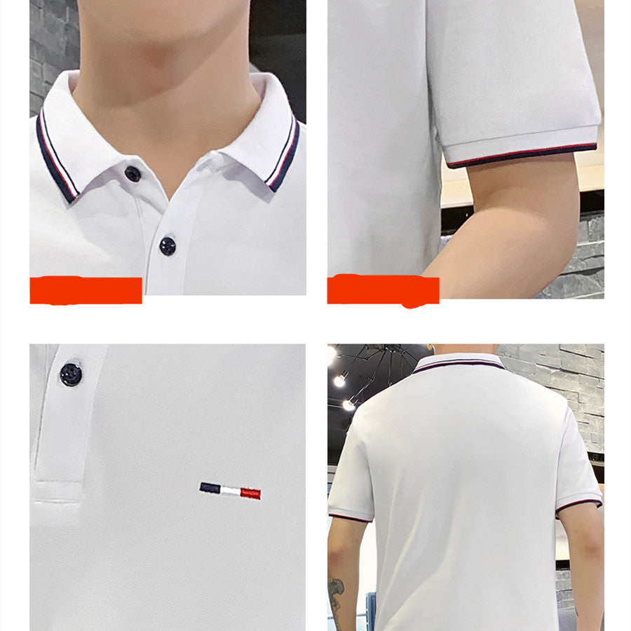 POLO Shirt Men's Short-Sleeved T-Shirt Lapel Stand Collar Trend Men's Clothing