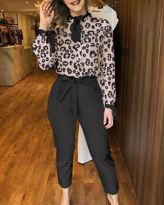 Temperament Fashion Casual Jacket Pants Suit Women