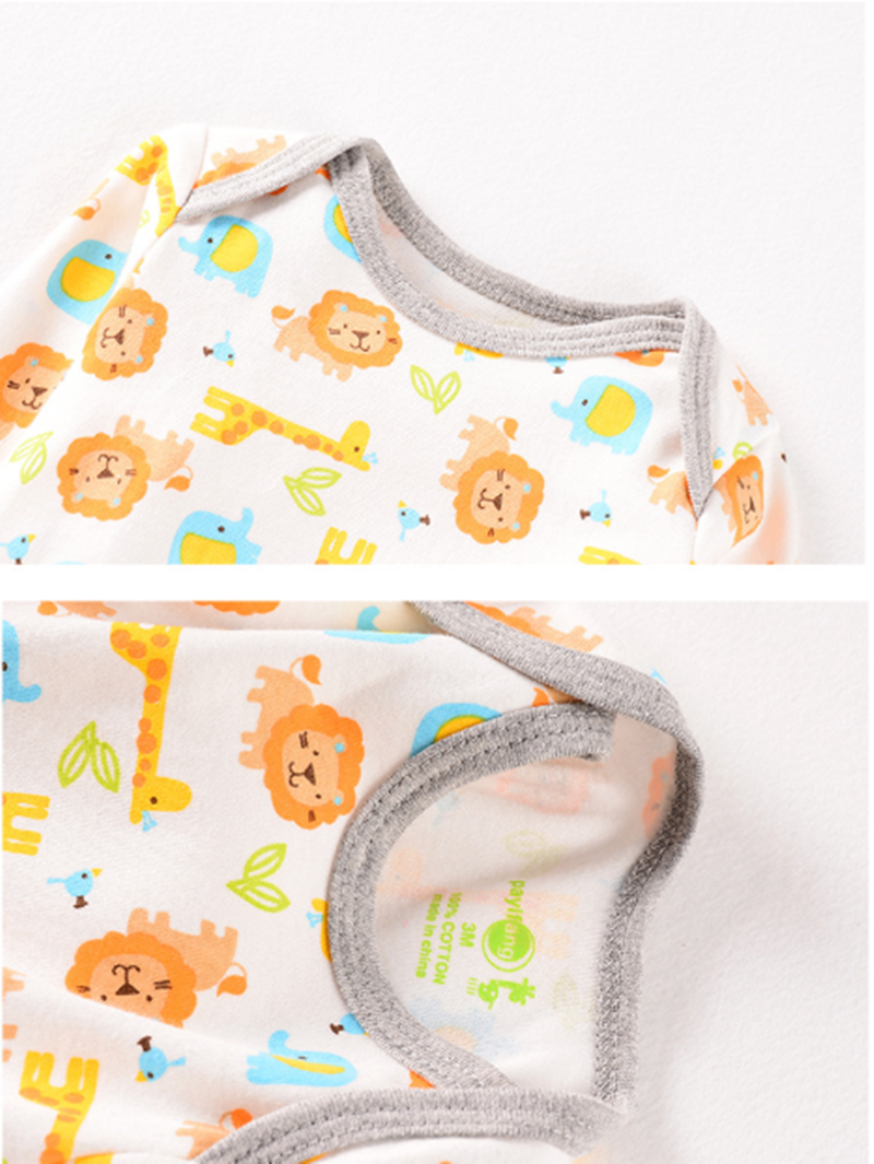 Cartoon Four-piece Baby Clothes 0-1 Year Old Baby Jumpsuit