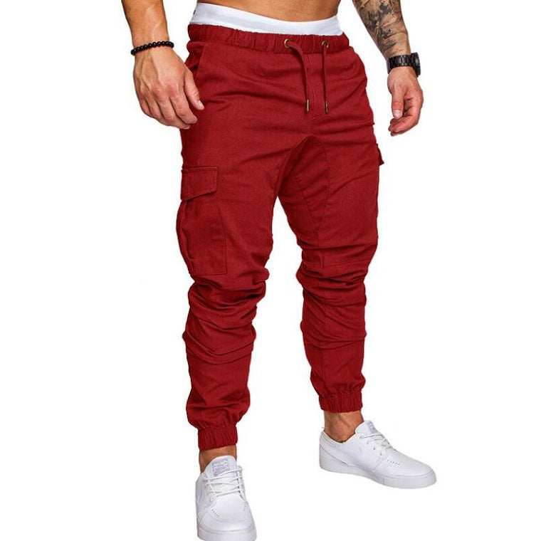 Men's Woven Fabric Casual Pants Drawstring Pants