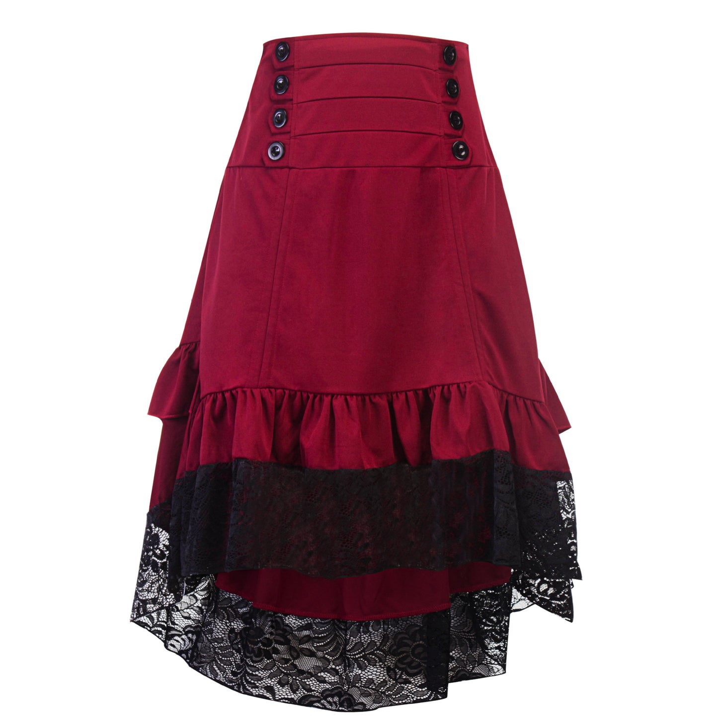 Irregular Retro Skirt Lace Stitching Skirt