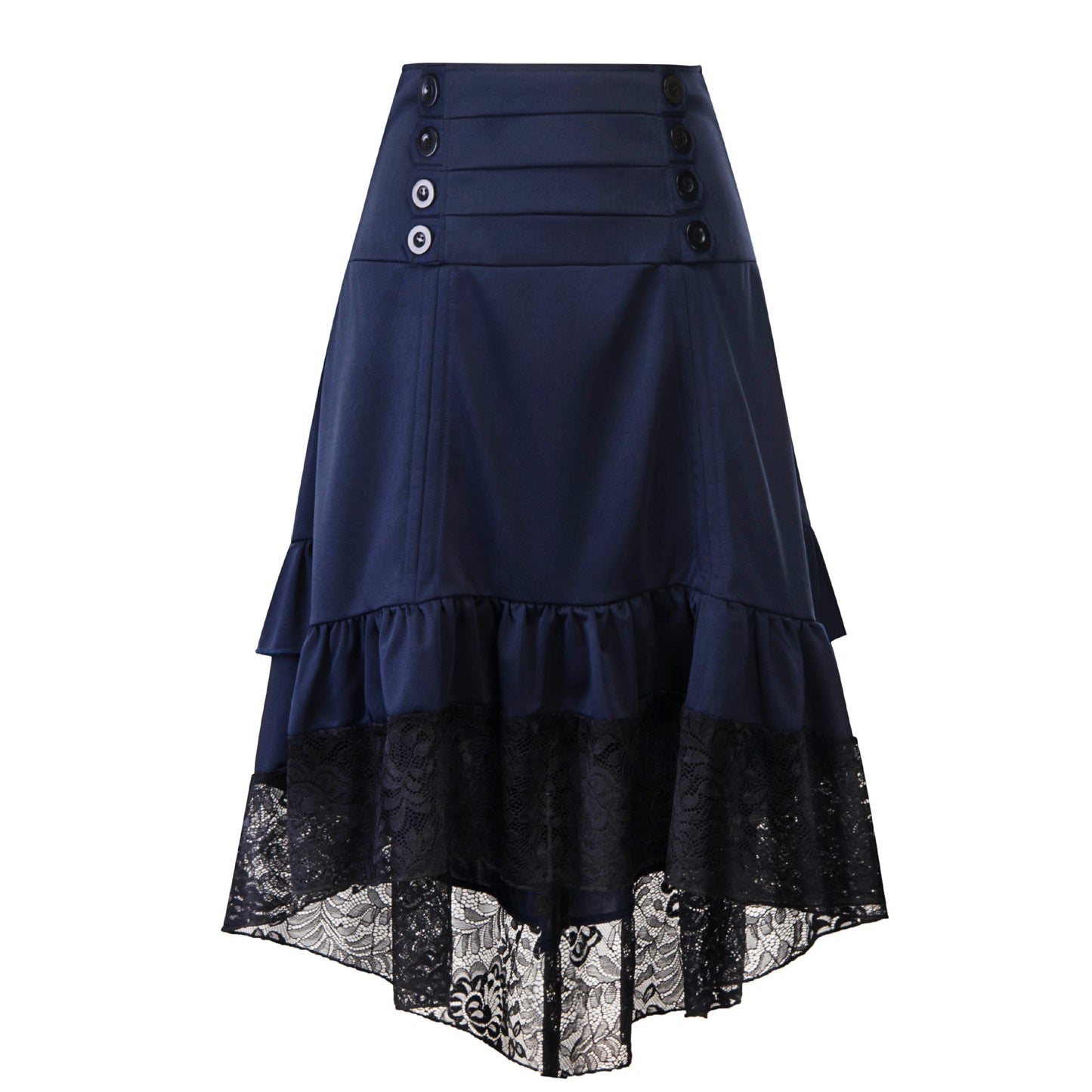 Irregular Retro Skirt Lace Stitching Skirt