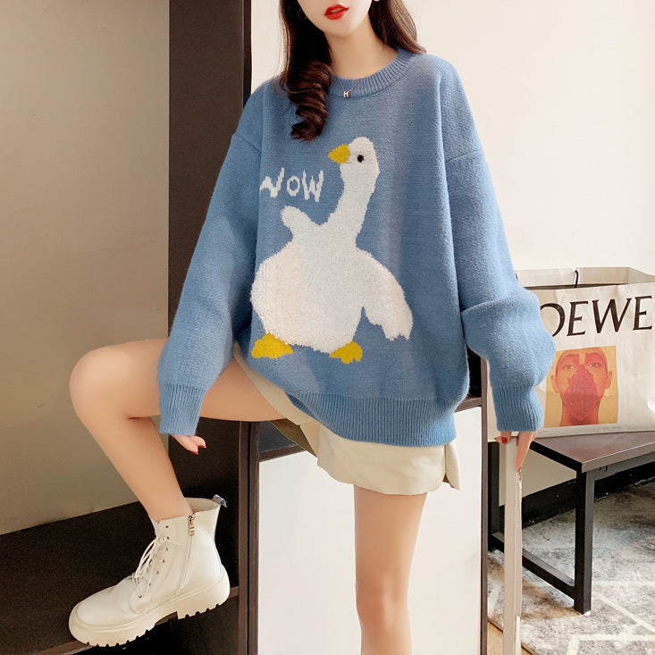 Loose Sweater Japanese Lazy Style Knitted Top